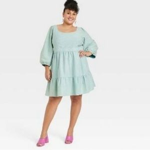 Ava & Viv Tiered Balloon Sleeve Dress